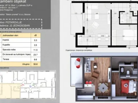 Prodaja, jednosoban stan, 50m², Preko Morače, Podgorica - image 3