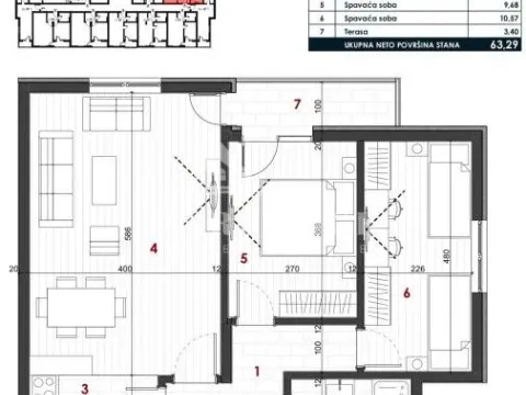 Prodaja, dvosoban stan, 63m², Zabjelo, Podgorica - image 6