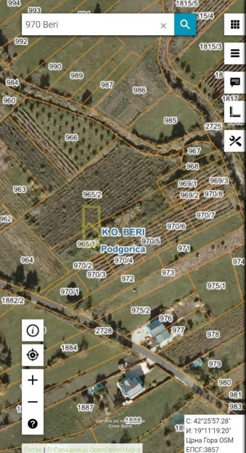 Prodaja, plac, 40m², Beri, Podgorica