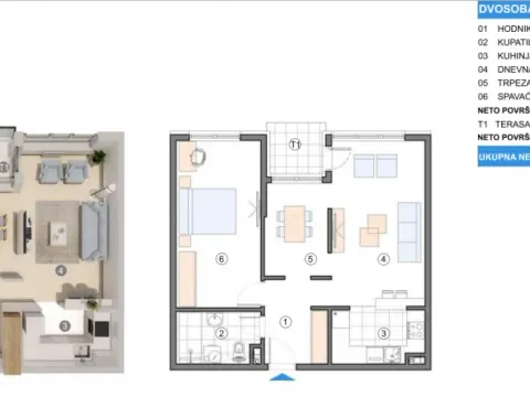 Sale, three bedroom apartment, 71m², Zemun Gornji Grad, Zemun Sve Podlokacije