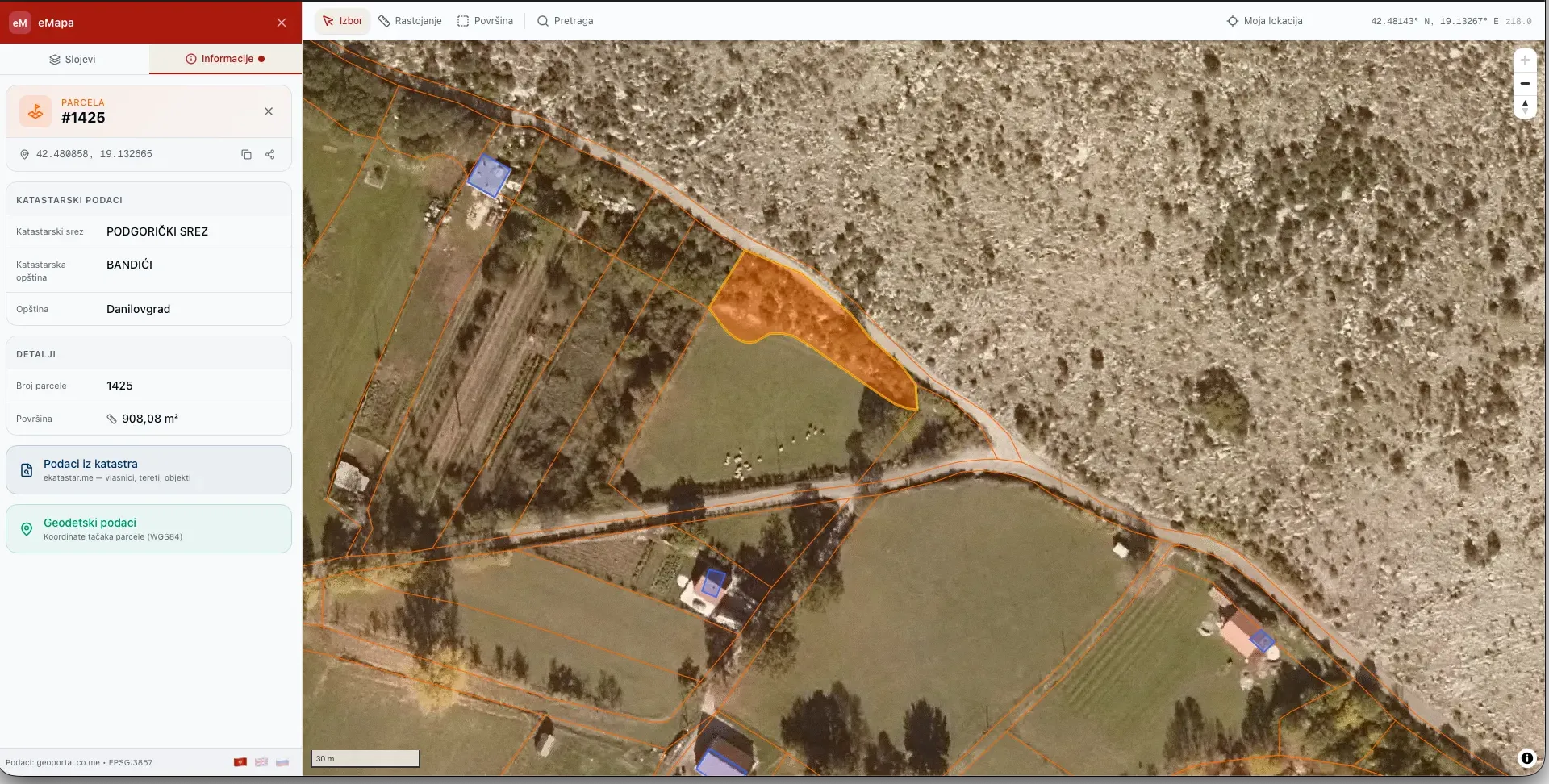 Prodaja, plac, 3890m², Bandići, Danilovgrad