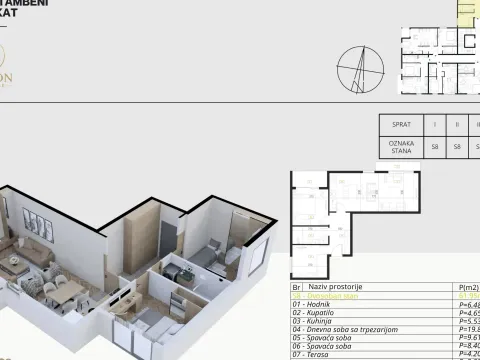 Sale, two bedroom apartment, 62m², Podkošljun, Budva - image 7