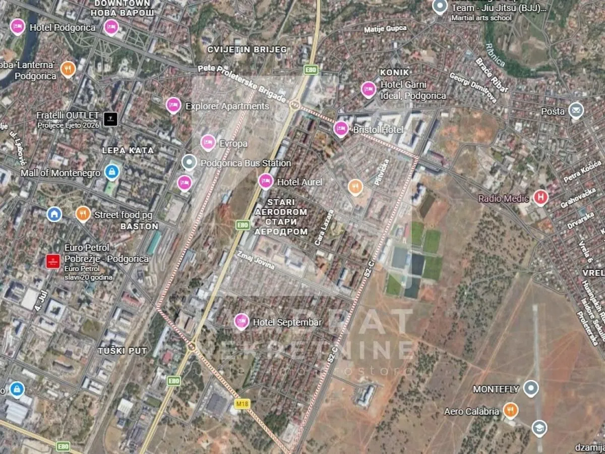 Rent, one bedroom apartment, 42m², Stari Aerodrom, Podgorica