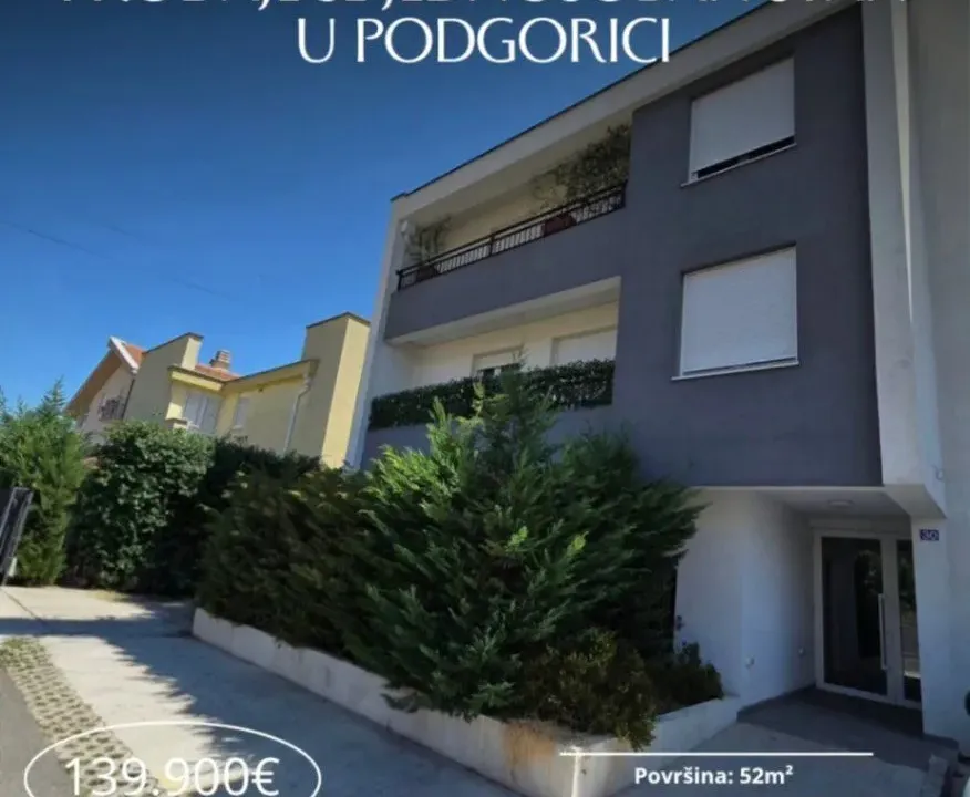 Sale, one bedroom apartment, 52m², Tološi, Podgorica