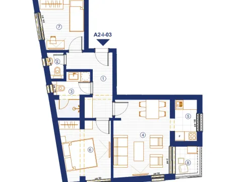 Sale, two bedroom apartment, 57m², Centar, Budva - image 9