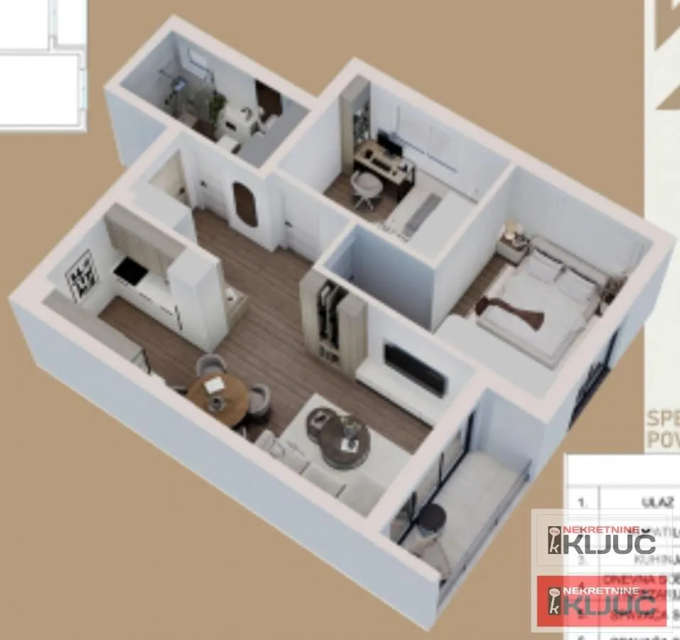 Prodaja, dvosoban stan, 57m², Veternik, Novi Sad Sve Podlokacije