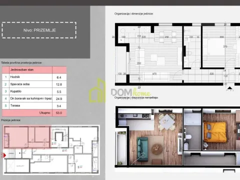 Prodaja, jednosoban stan, 53m², Momišići, Podgorica - image 4