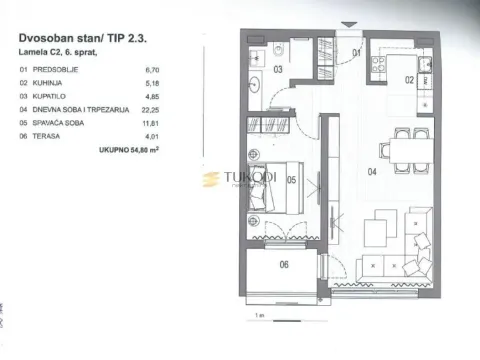 Prodaja, dvosoban stan, 55m², Novi Beograd Blok 65, Novi Beograd Sve Podlokacije - image 12
