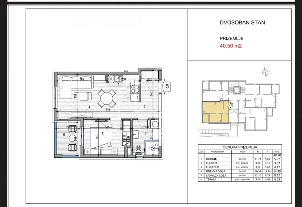 Sale, two bedroom apartment, 40m², Užice, Srbija