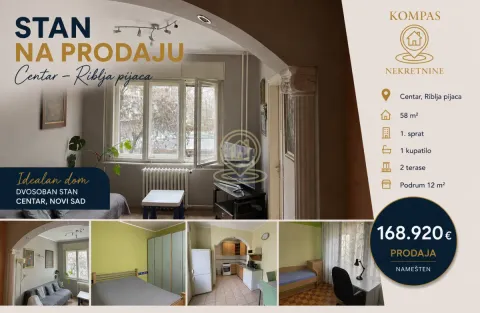Prodaja, dvosoban stan, 58m², Centar, Novi Sad - image 1