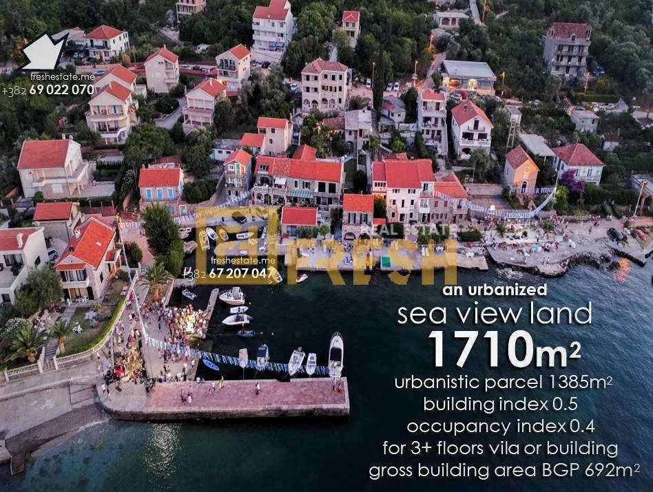 Prodaja, plac, 1710m², Tivat, Crna Gora