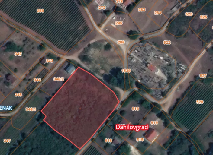 Prodaja, plac, 6158m², Jelenak, Danilovgrad