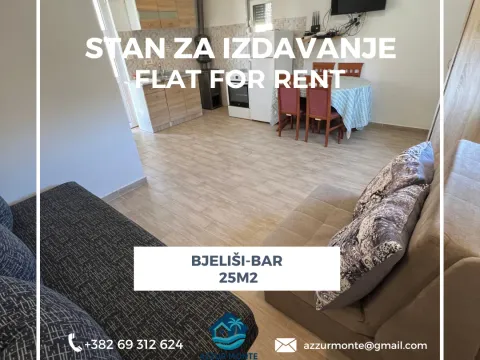 Rent, studio apartment, 25m², Bjeliši, Bar - image 1