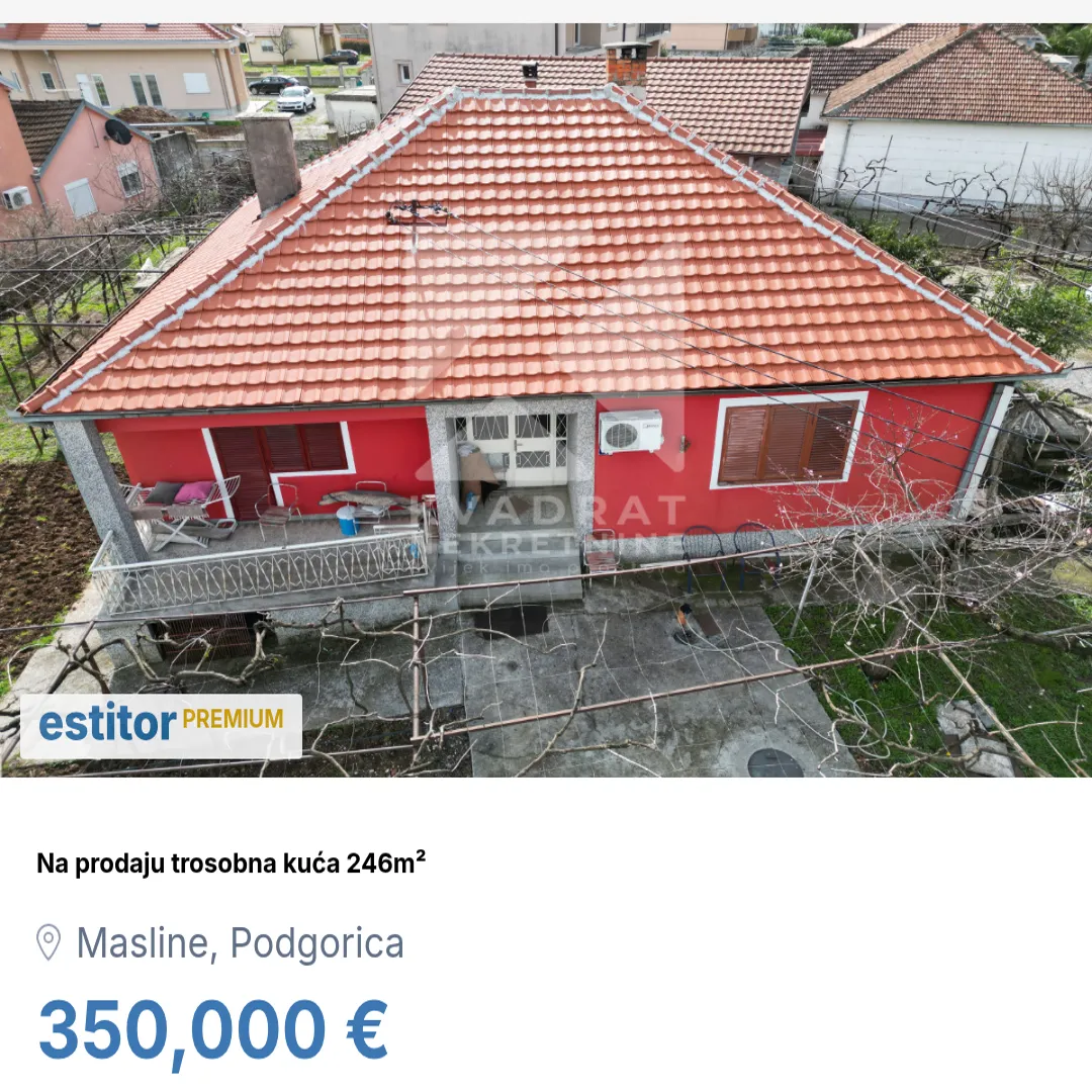 Prodaja, kuća, 246m², Masline, Podgorica
