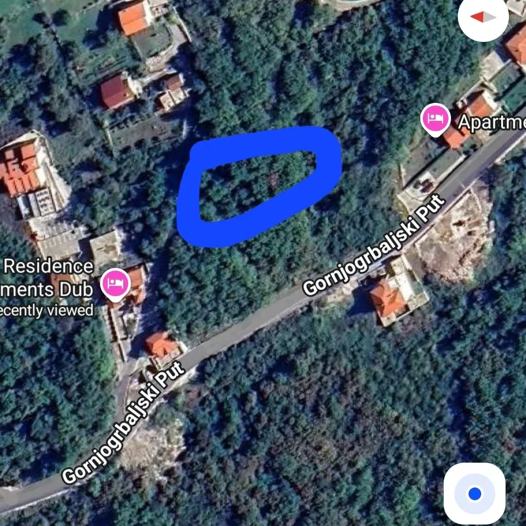 Prodaja, plac, 720m², Dub, Kotor
