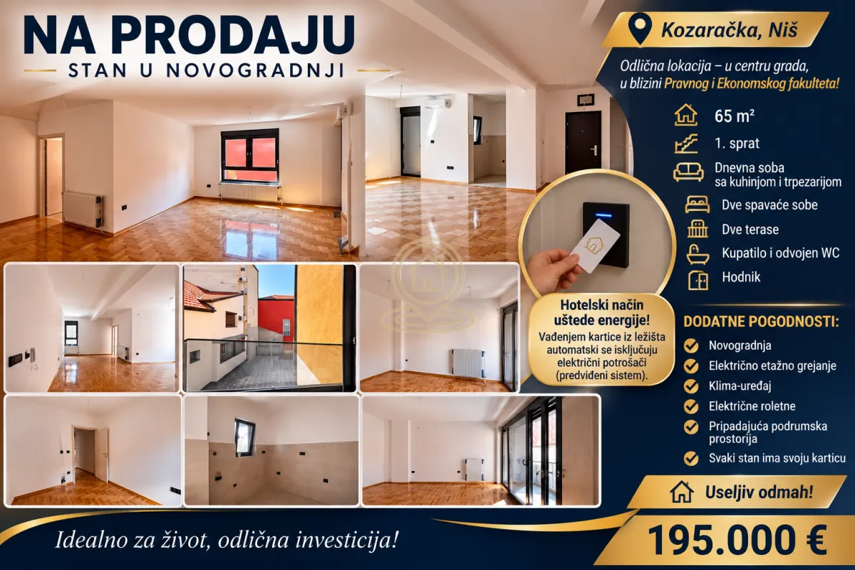 Sale, three bedroom apartment, 65m², Medijana, Niš