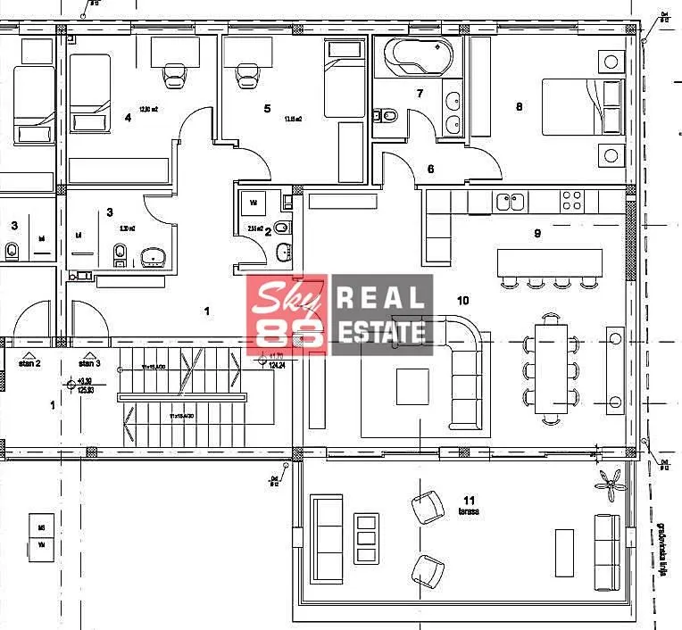 Prodaja, četvorosoban stan, 150m², Senjak, Beograd