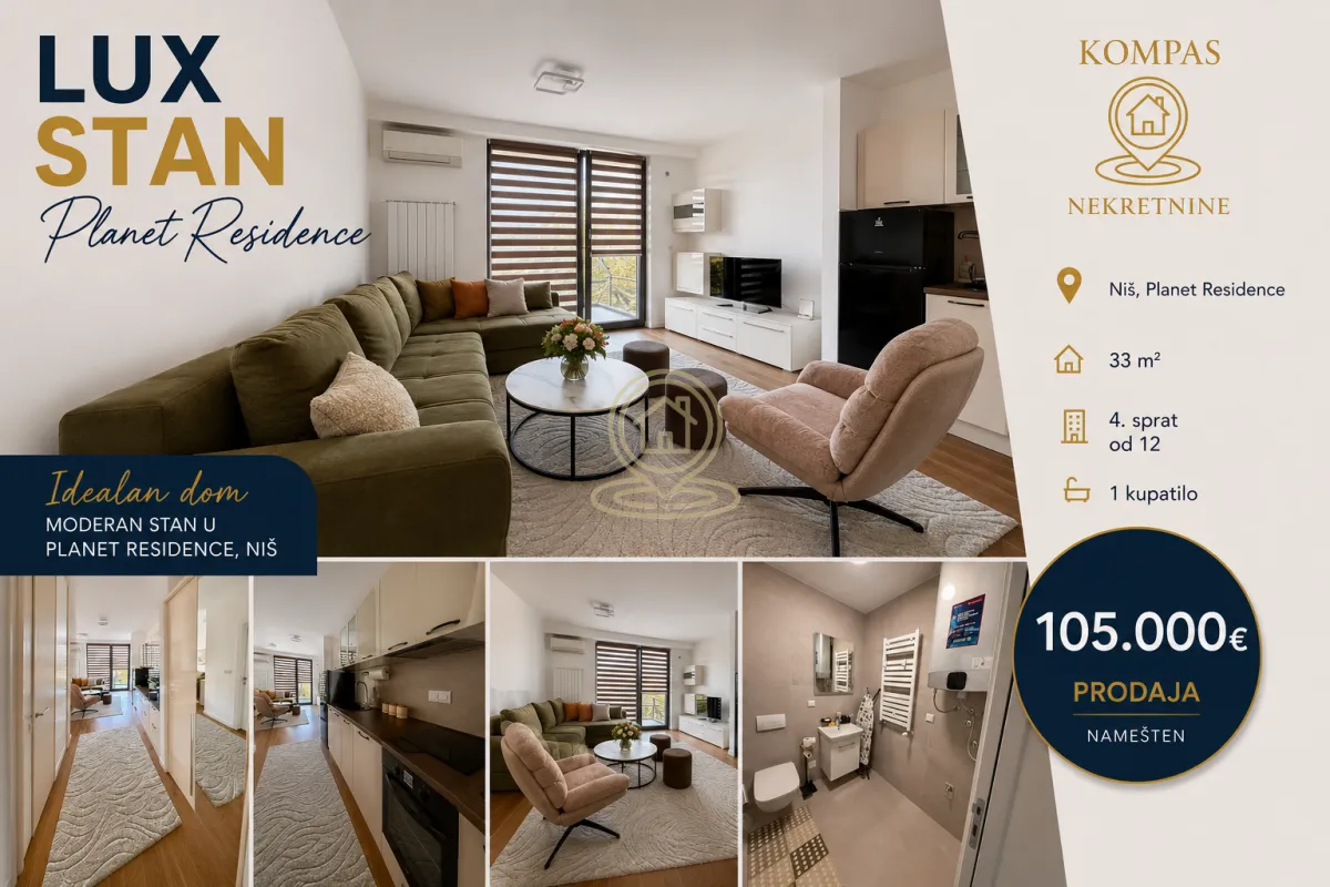 Prodaja, jednosoban stan, 33m², Medijana, Niš