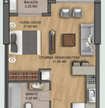 Prodaja, jednosoban stan, 41m², Bar, Crna Gora - image 2