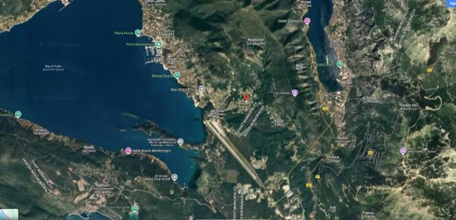 Prodaja, plac, 1251m², Gradiošnica, Tivat