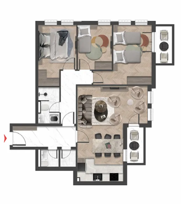 Sale, three bedroom apartment, 86m², Čeluga, Bar