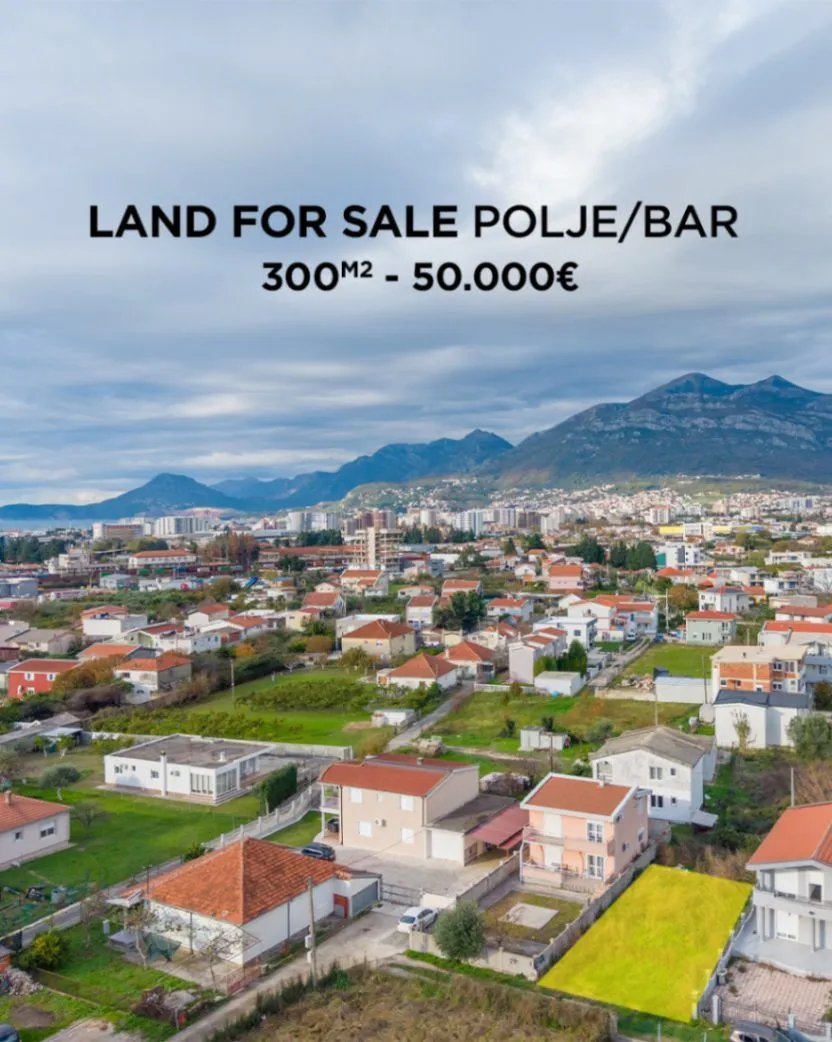 Sale, land lot, 286m², Polje, Bar