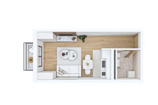 Sale, studio apartment, 30m², Stari Aerodrom, Podgorica