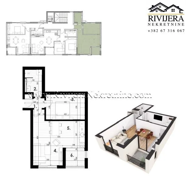 Prodaja, jednosoban stan, 50m², Kava, Tivat