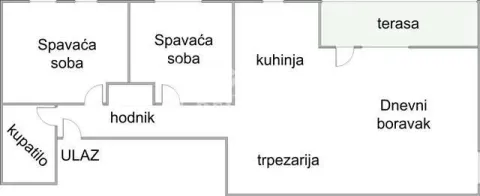 Crtež osnove stana sa rasporedom prostorija. - image 15