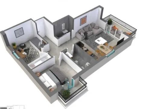 Prodaja, dvosoban stan, 64m², Kotor, Crna Gora - image 2