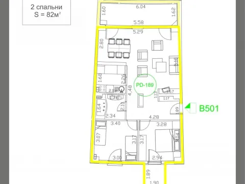 Sale, two bedroom apartment, 82m², Budva, Crna Gora - image 14