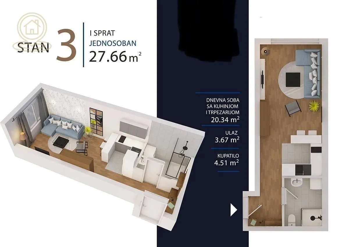 Prodaja, jednosoban stan, 27m², Slana Bara, Novi Sad Sve Podlokacije