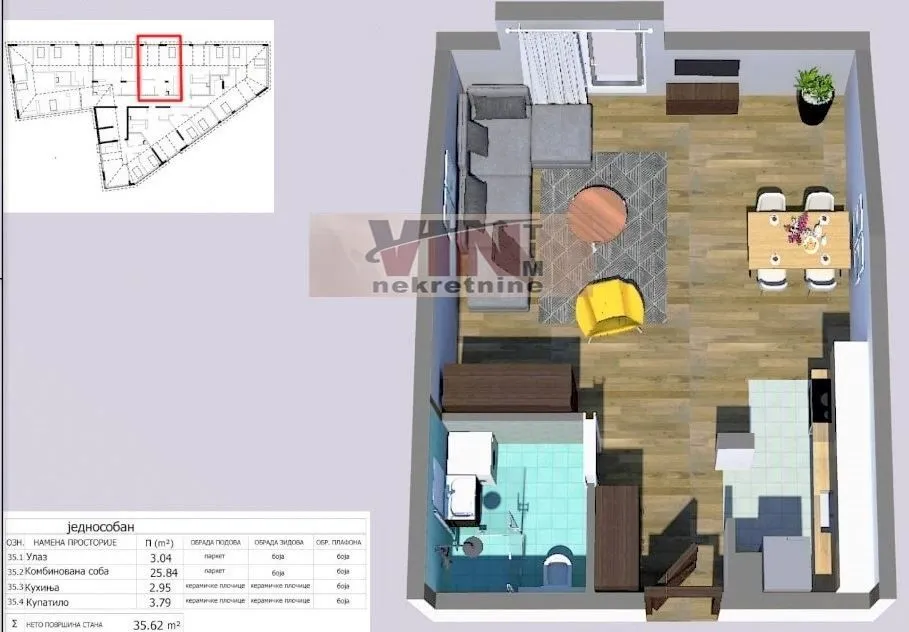 Prodaja, jednosoban stan, 36m², Mirijevo 1, Mirijevo Sve Podlokacije