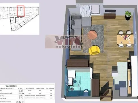 Prodaja, jednosoban stan, 36m², Mirijevo 1, Mirijevo Sve Podlokacije