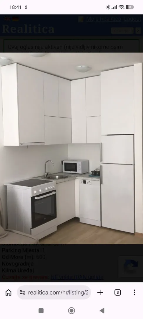 Izdavanje, garsonjera, 30m², Babin Do, Budva