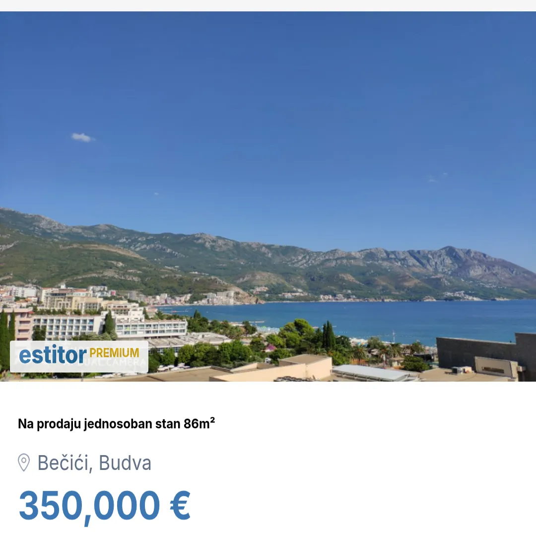 Prodaja, jednosoban stan, 86m², Bečići, Budva