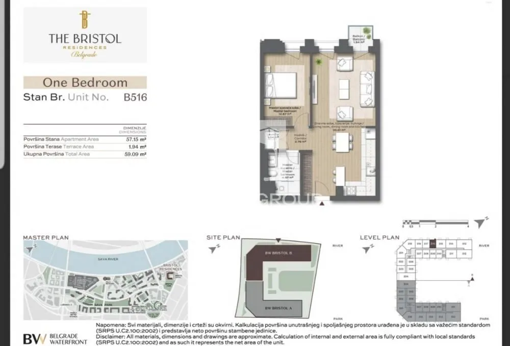 Prodaja, jednosoban stan, 59m², Savski Venac, Beograd