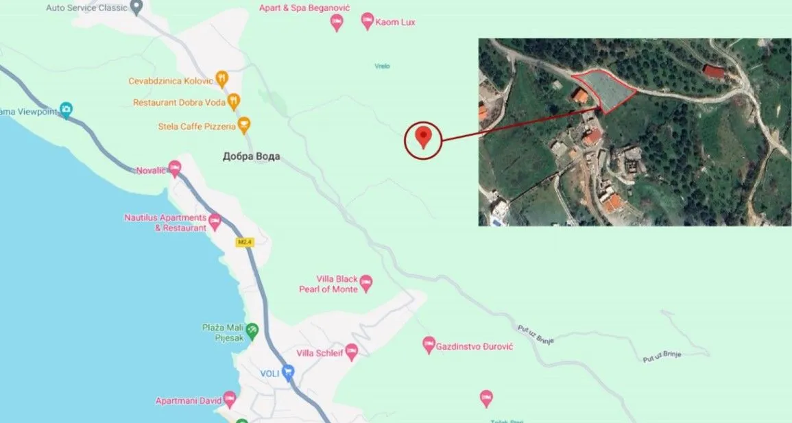 Prodaja, plac, 813m², Dobre Vode, Bar