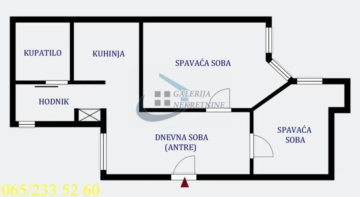 Prodaja, dvosoban stan, 44m², Stari Grad, Beograd