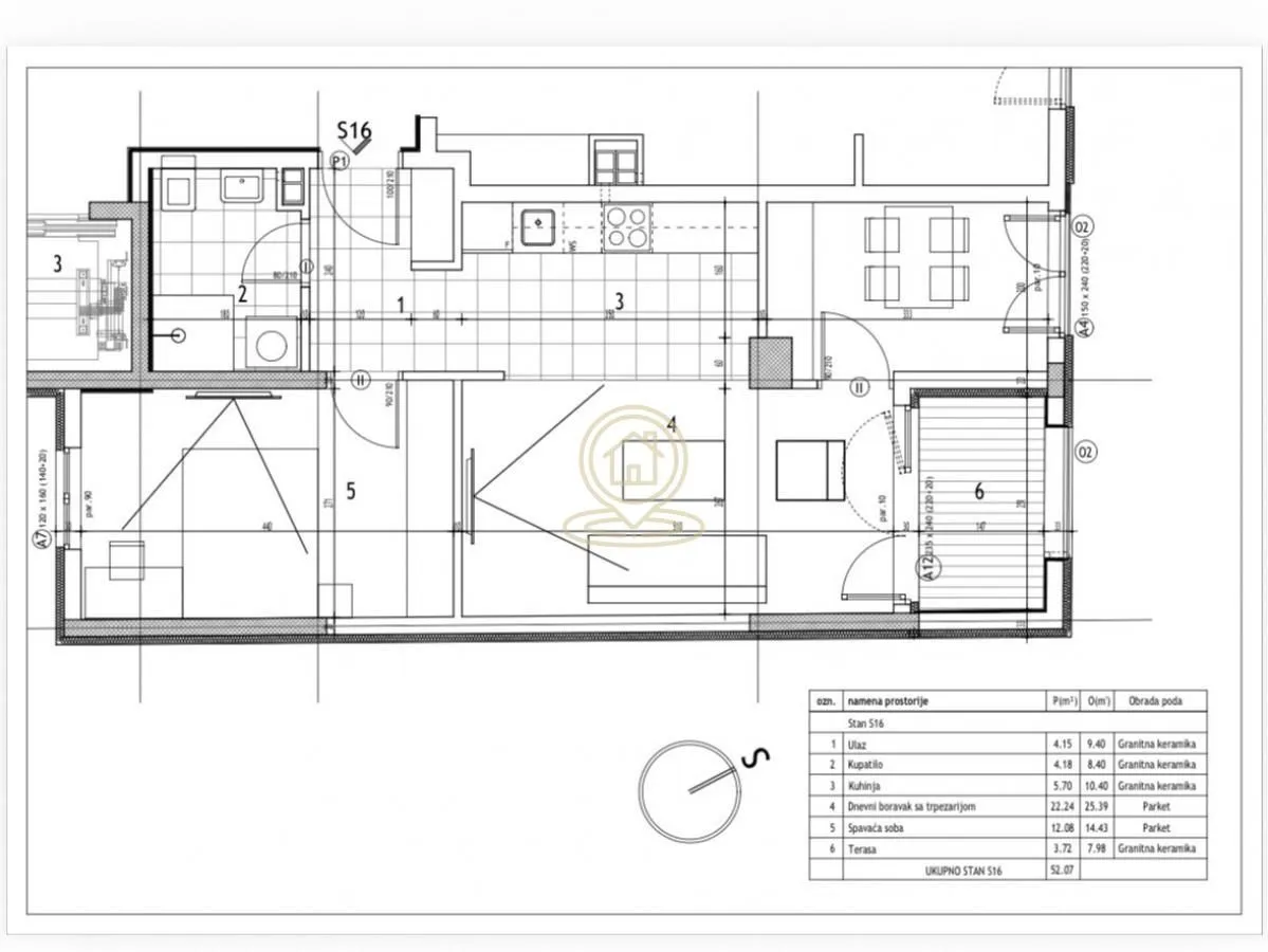 Prodaja, dvosoban stan, 52m², Medijana, Niš