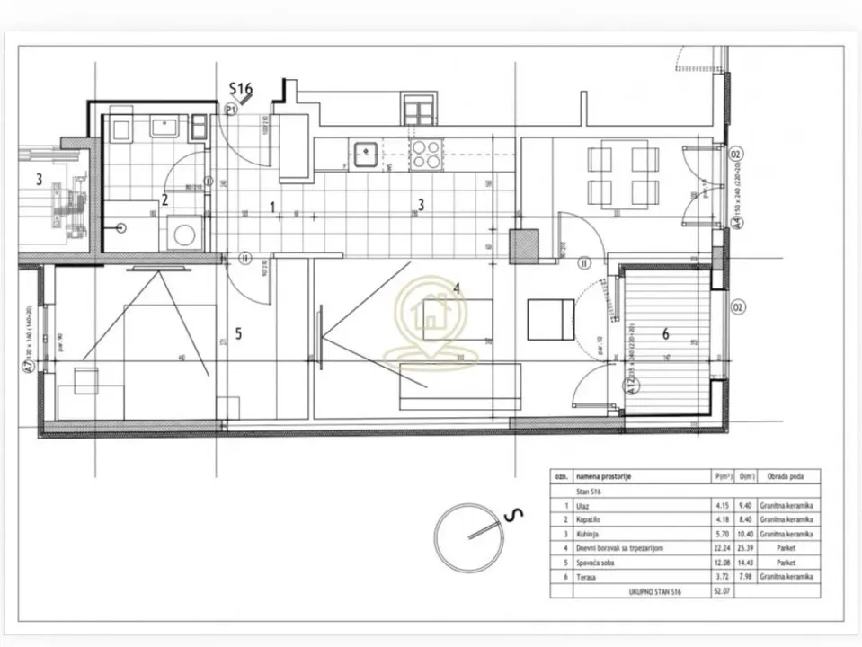 Prodaja, dvosoban stan, 52m², Medijana, Niš