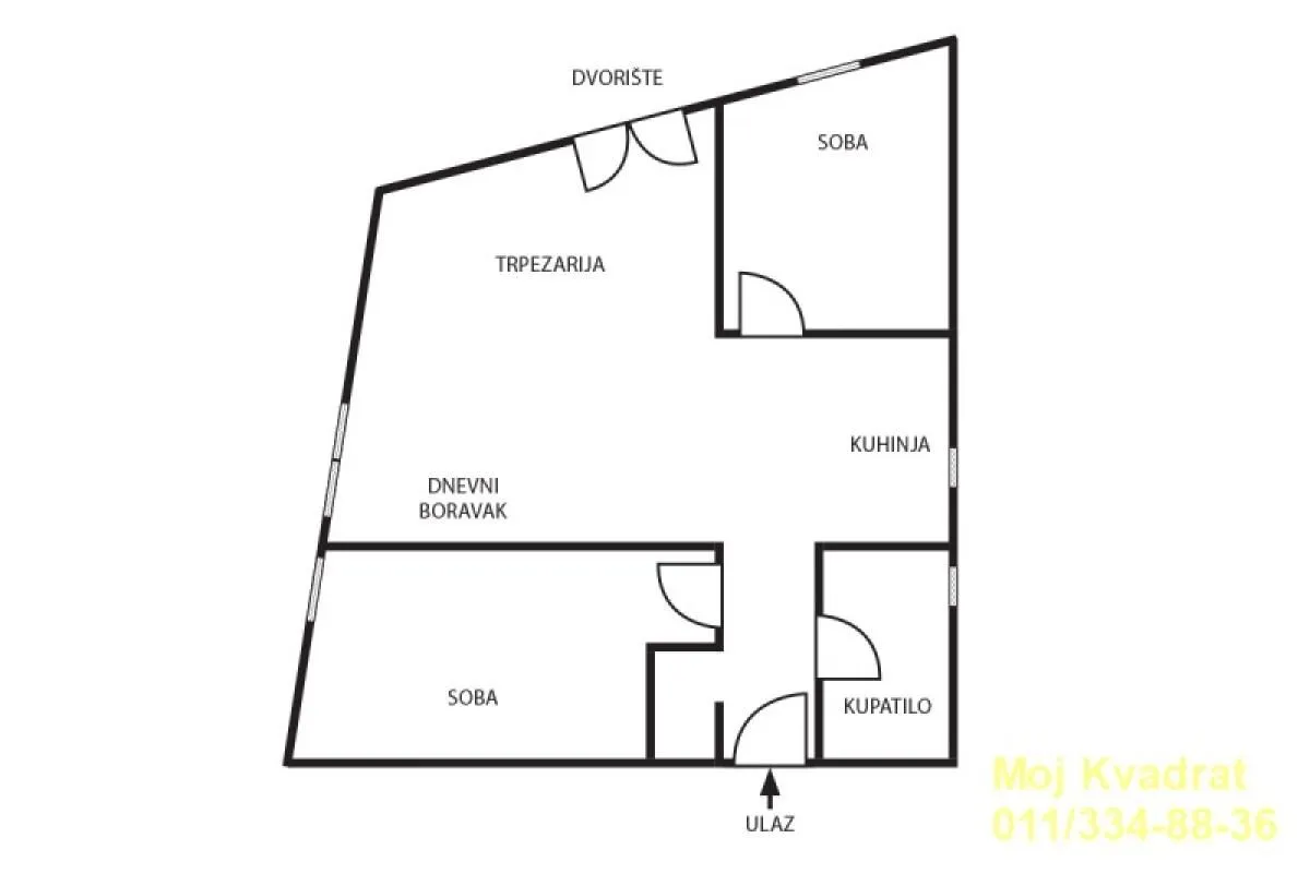 Sale, two bedroom apartment, 53m², Mirijevo Sve Podlokacije, Beograd