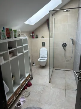 Svijetlo kupatilo u potkrovlju sa tuš kabinom i krovnim prozorom. - image 11