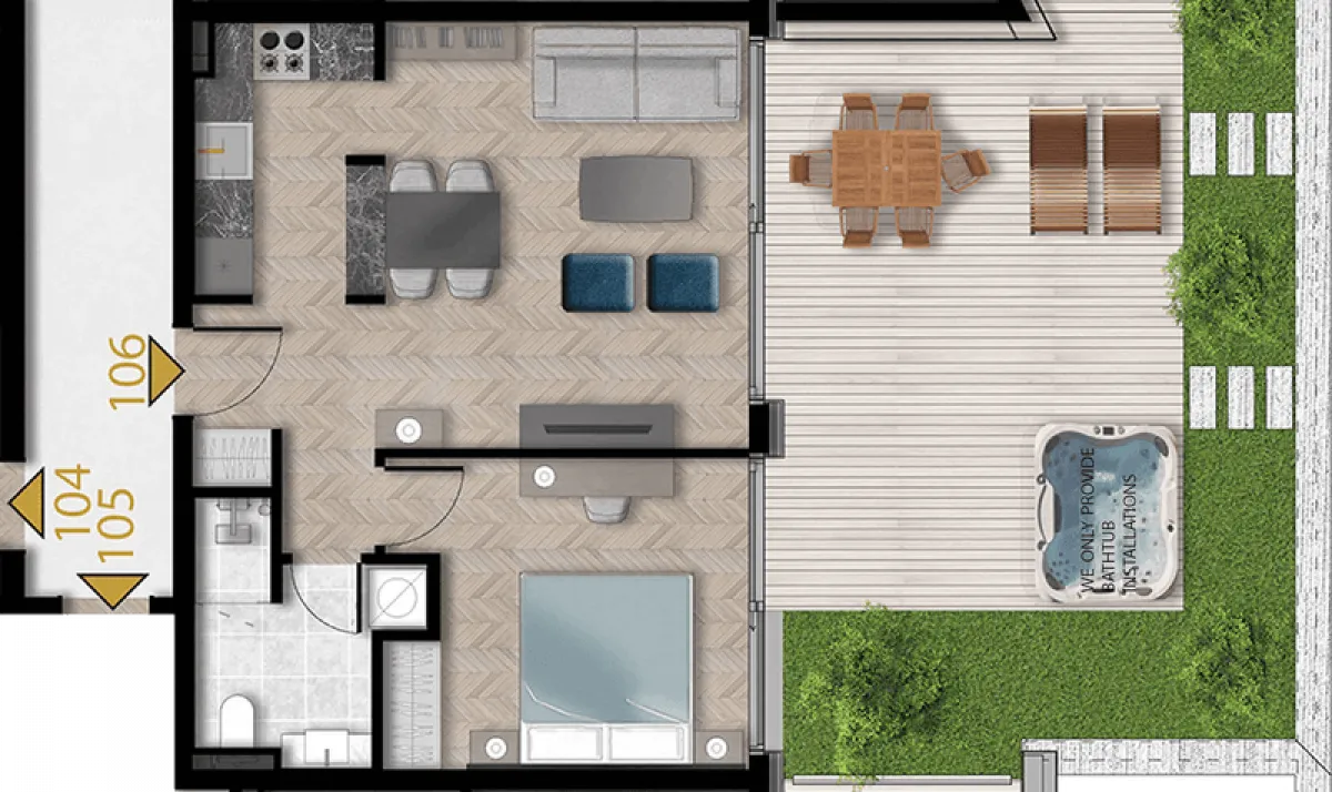 Prodaja, jednosoban stan, 87m², Tivat, Crna Gora