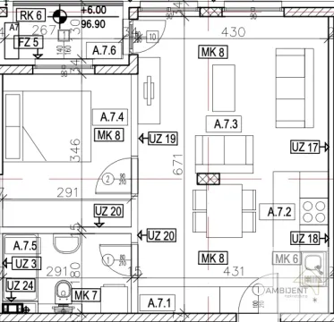 Prodaja, dvosoban stan, 47m², Novi Banovci, Stara Pazova - image 4