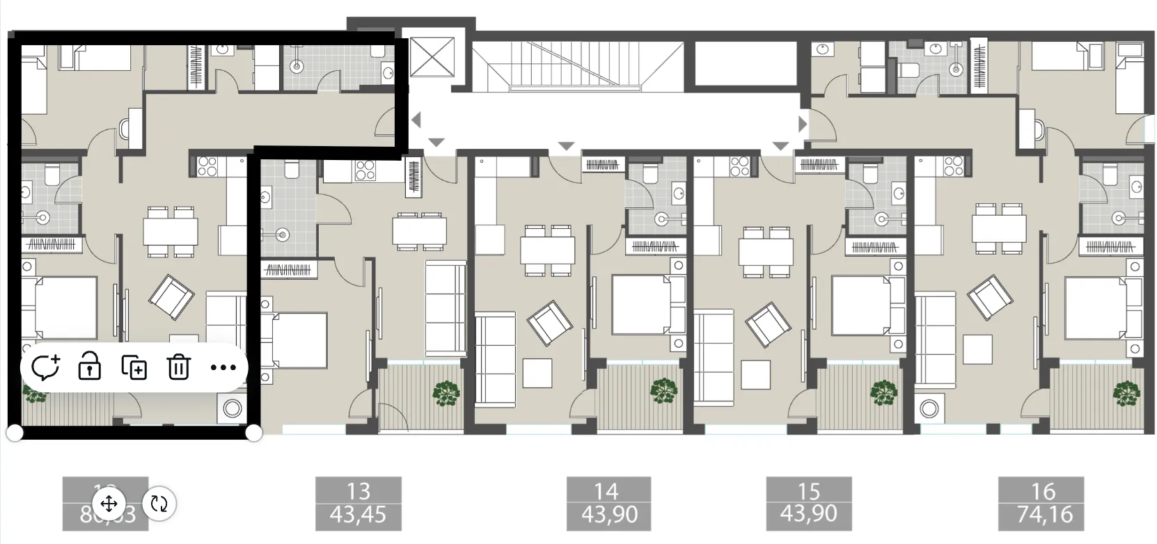 Prodaja, dvosoban stan, 79m², Tivat, Crna Gora