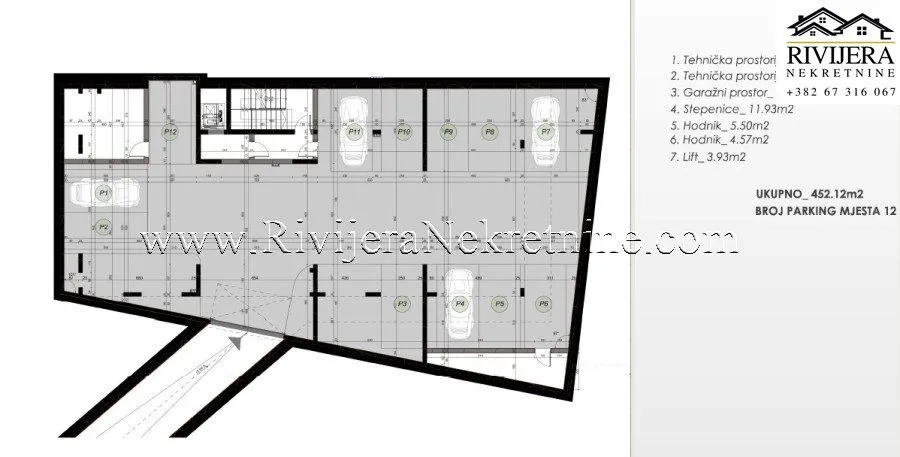Prodaja, dvosoban stan, 77m², Kava, Tivat
