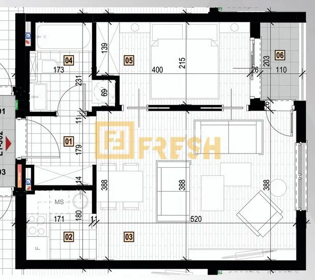 Prodaja, jednosoban stan, 41m², Zagorič, Podgorica