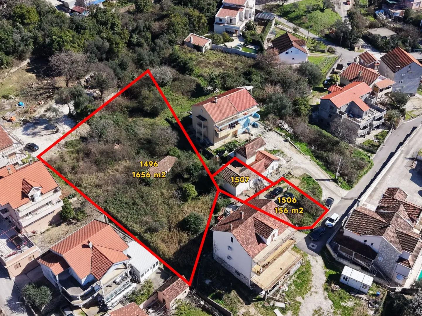 Prodaja, plac, 1872m², Tivat, Crna Gora
