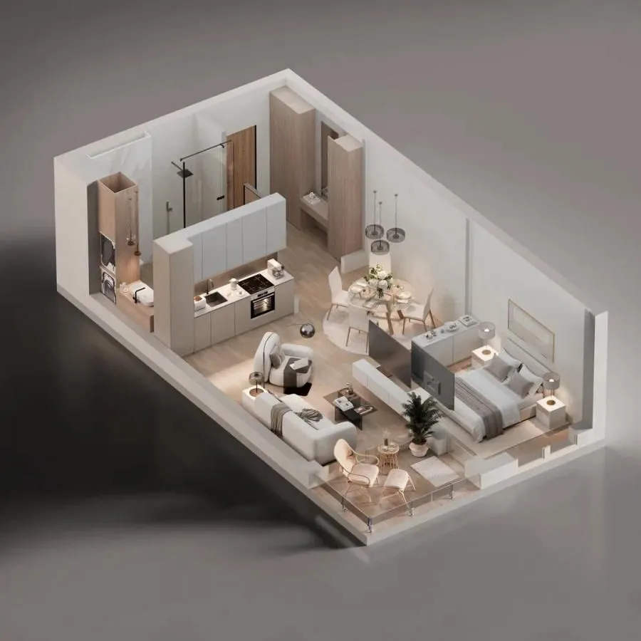Sale, one bedroom apartment, 52m², Bečići, Budva